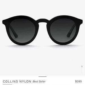Krewe sunglasses Collins nylon black + black and crystal